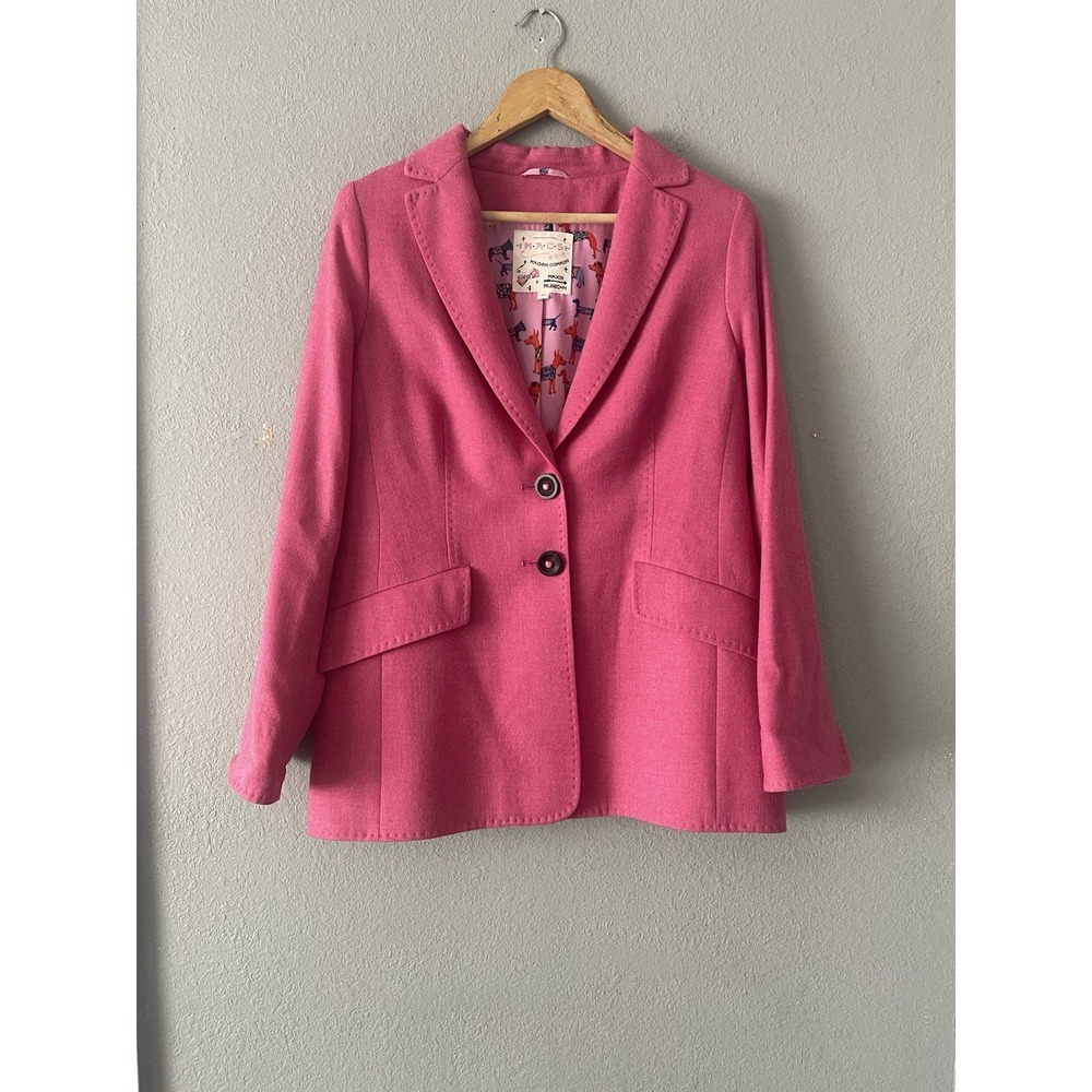 Maison Common Pink Wool Blazer Jacket 42
